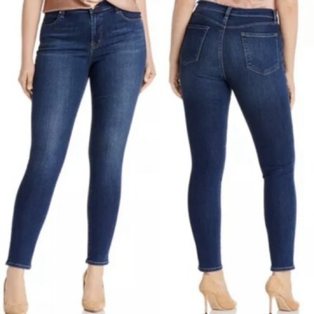 J Brand “Skinny Leg” Dark Covert Wash Mid Rise Skinny Jeans Size 27